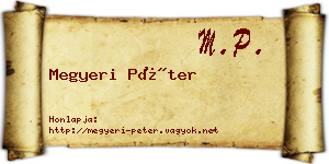 Megyeri Péter névjegykártya