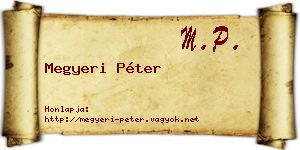 Megyeri Péter névjegykártya